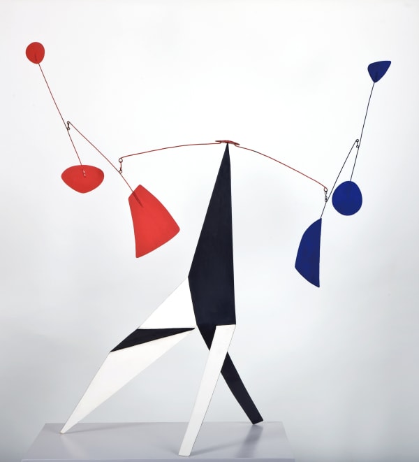 ALEXANDER CALDER, Red on blue on black on white, 1969