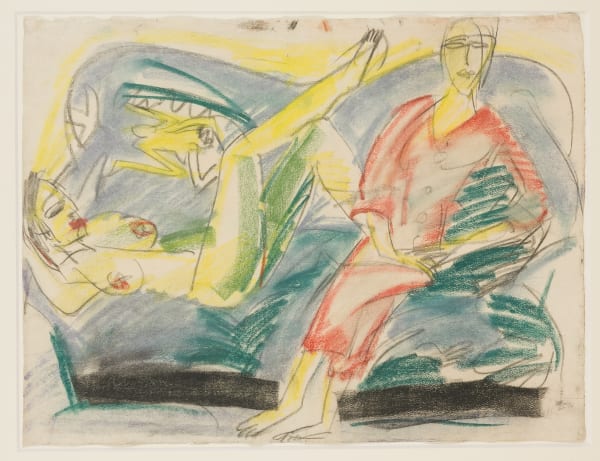 ERNST LUDWIG KIRCHNER, Zwei Frauen auf dem Sofa, 1914