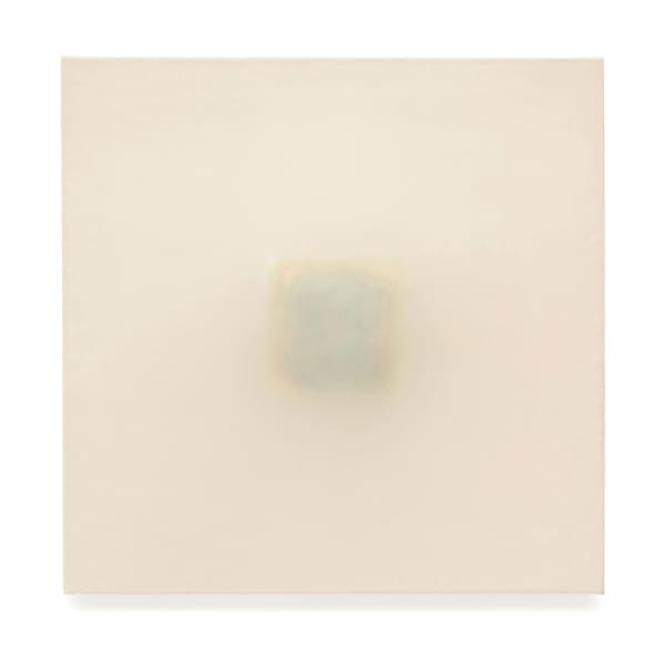 GOTTHARD GRAUBNER Untitled (Kissenbild), 1968 Painted foam cushion on canvas, covered with Perlon 100 x 100 x 8 cm 39 3/8 x 39 3/8 x 3 1/8 in