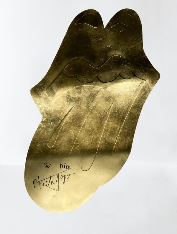 Geronimo AKA Jumping Bull, Back to the Roots GOLD signed by Mick Jagger