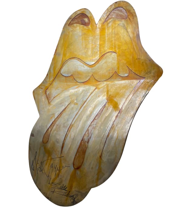 Geronimo AKA Jumping Bull, Back to the Roots Rusted Signed by 2 Rolling Stones members