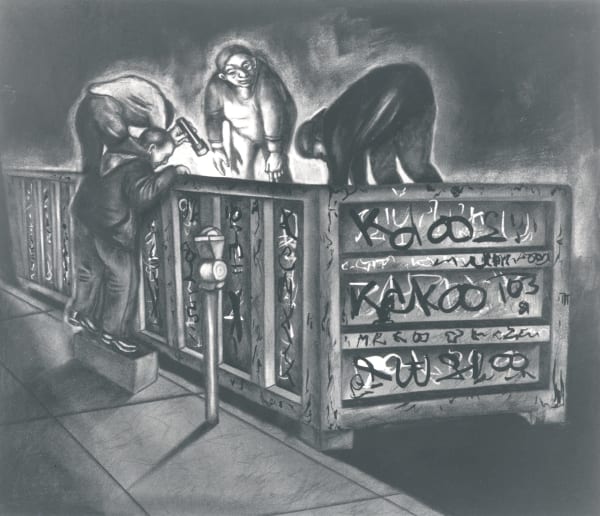 Men Searching for Food in Dumpster Outside D'agostino's