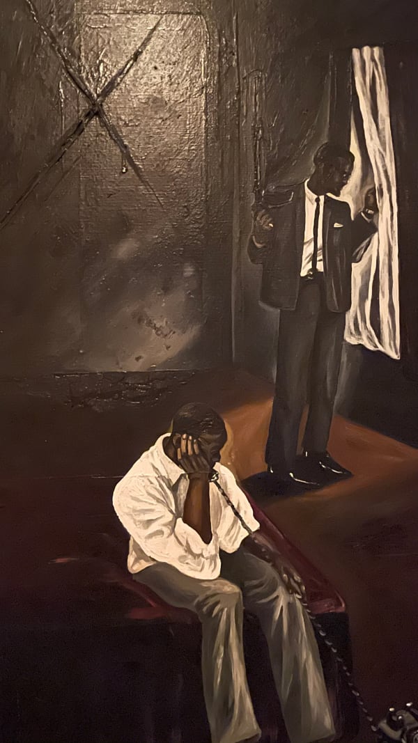 Malcolm X Looks Out the Window