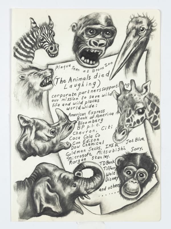 Plaque Seen at Bronx Zoo (The Animals Died Laughing)