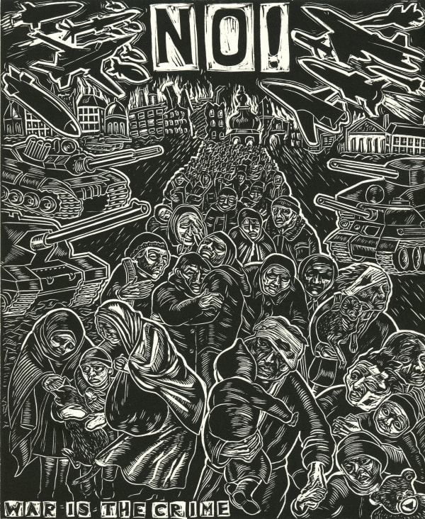 Sue Coe, No! War Is the Crime, 2022