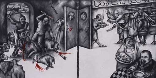 Cows in Egyptian Slaughterhouse..../Revolving Door