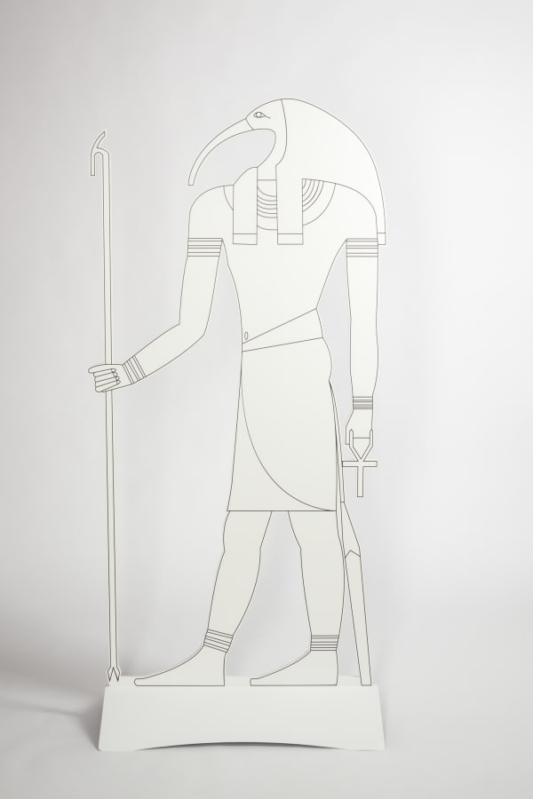 Michael Müller Übergabe auf der Zeitachse, 2014 digital print on Forex 180 x 80 x 35 cm 70 13/16 x 31 7/16 x 13 12/16 ins