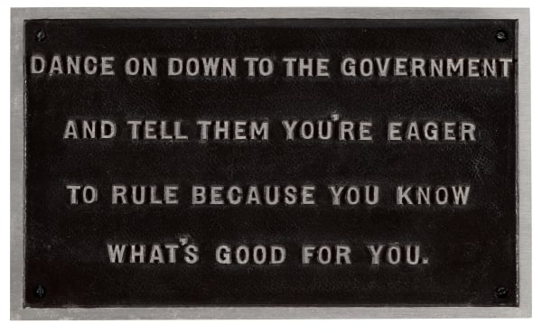 Jenny Holzer, Survival: Dance on down to the government..., 1984