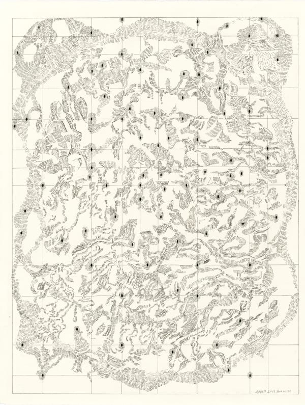Dieter Appelt Partitur No. 32, 2018 ink on paper 66 x 50 cm 25 15/16 x 19 10/16 ins