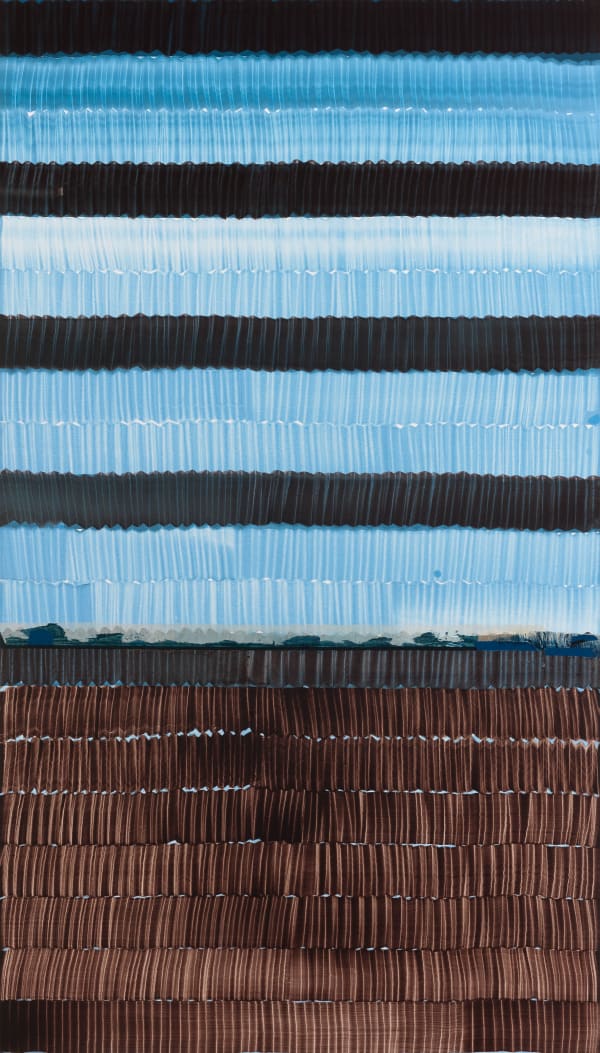 Juan Uslé Heaven Adventure, 2023 vinyl dispersion and dry pigment on canvas 198 x 112 cm 78 x 44 1/8 in