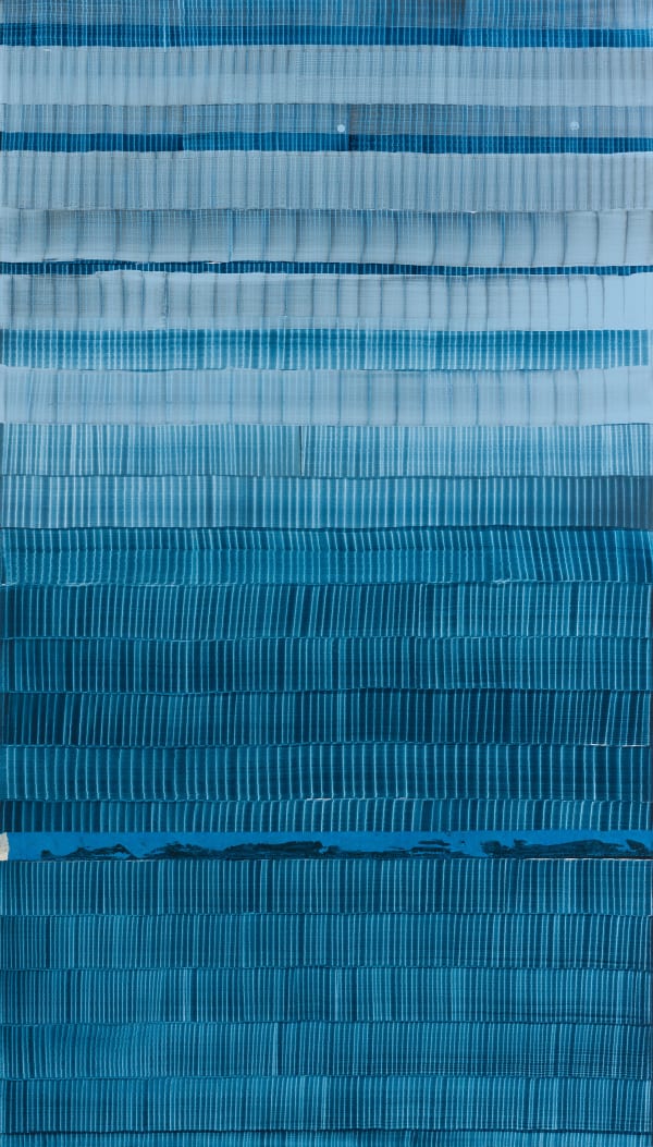 Juan Uslé Rumor Sumergido, 2023 vinyl dispersion and dry pigment on canvas 198 x 112 cm 78 x 44 1/8 in