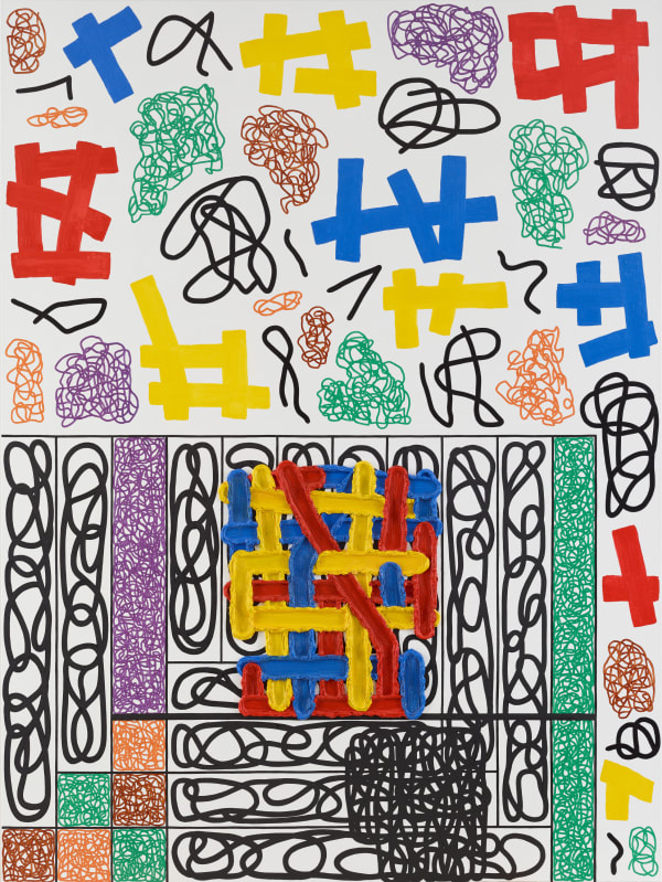 Jonathan Lasker The Handicapper's Faith, 2011 oil on linen 254 x 191 cm 100 x 75 3/16 ins