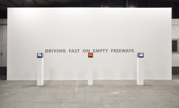 Victor Burgin Love Stories #2, 1996 Video installation , 3 video monitors , 3 video sequences , 3 plinths , wall text