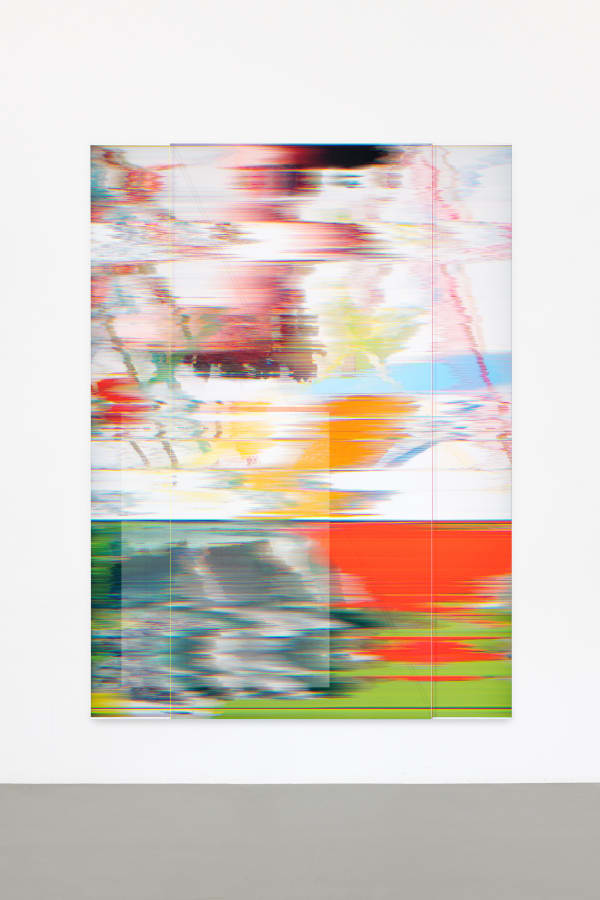 Jonas Weichsel Kontakt, 2025 Pigment print and acrylic on canvas 260 x 190 cm 102 3/8 x 74 3/4 in