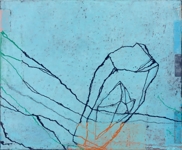 Paco Knöller H444, 2016/17 Oil crayon and lacquer on wood 70 x 85 x 4 cm 27 1/2 x 33 1/2 x 1 5/8 in