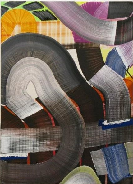 Juan Uslé Deslenguado, 2010 Vinyl , dispersion and dry pigment pigment on canvas mounted on wood 56 x 41 cm 22 1/16 x 16 2/16 ins