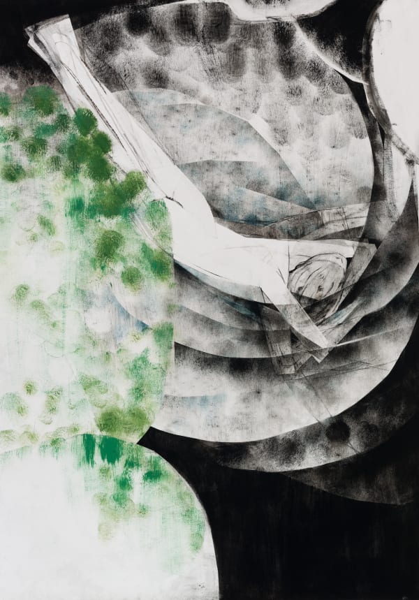 Iris Schomaker untitled , 2025 watercolor and oil on paper 89.5 x 63.1 cm 35 1/4 x 24 7/8 in