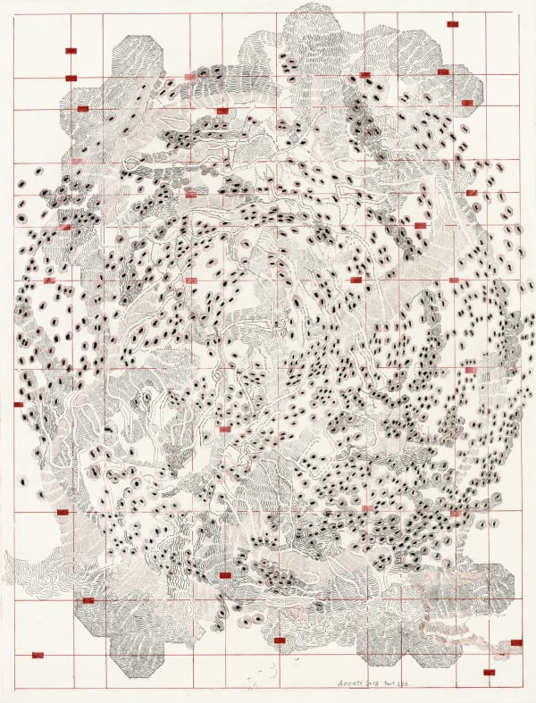 Dieter Appelt Partitur No. 27b, 2018 ink drawing 64 x 48.5 cm 25 3/16 x 19 1/16 ins