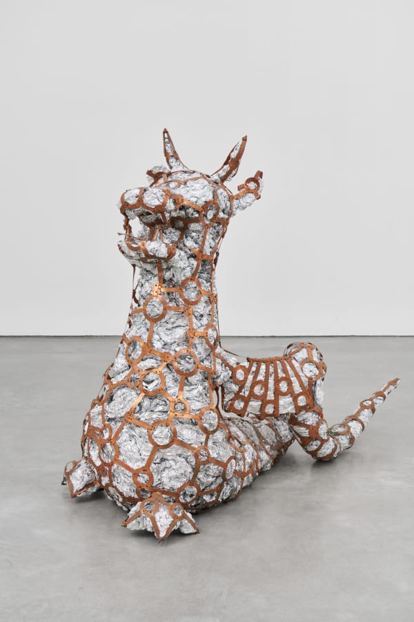 Bertram Jesdinsky Basilisk, 1992 copper, aluminium foil, nickel silver, lead 132 x 85 x 175 cm 52 x 33 1/2 x 68 7/8 in