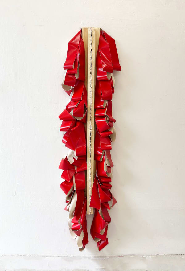 Angela de la Cruz, Long Hurdle (Red), 2024