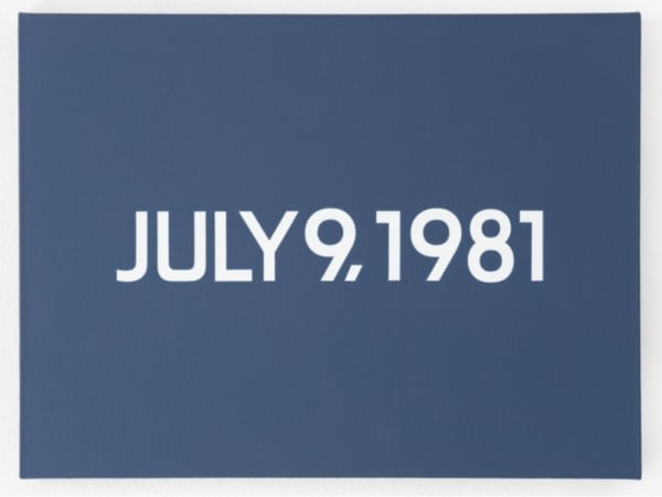 On Kawara, July 9, 1981, 1981