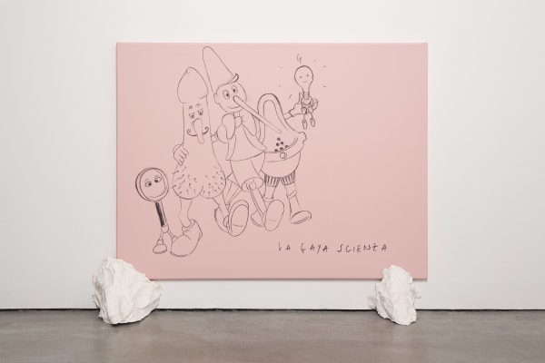 Michael Müller Fünf Freunde (LA GAYA SCIENZA), 2014 digital print on canvas , plaster 87 x 105 x 20 cm 34 4/16 x 41 5/16 x 7 13/16 ins