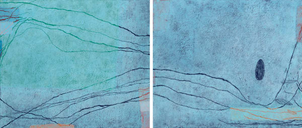 H453-H454 Atemblau Diptychon