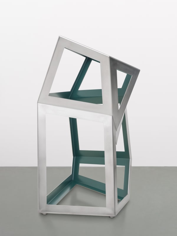 Richard Deacon Cut & Fold #5, 2022 Stainless steel 194 x 157 x 105.5 cm 76 1/3 x 61 3/4 x 41 1/2 in