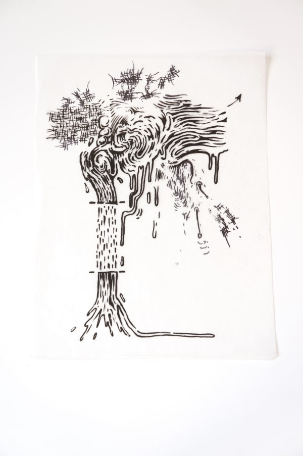 Fabian Marcaccio Conjecture, 2013 ink on vellum 28 x 21.5 cm 11 1/16 x 8 7/16 ins