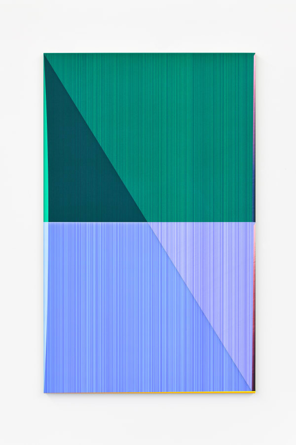 Jonas Weichsel Tc Dia (W) Phtaloblau Phtalogrün, 2023 Oil and acrylic on canvas 76 x 48 cm 29 7/8 x 18 7/8 in