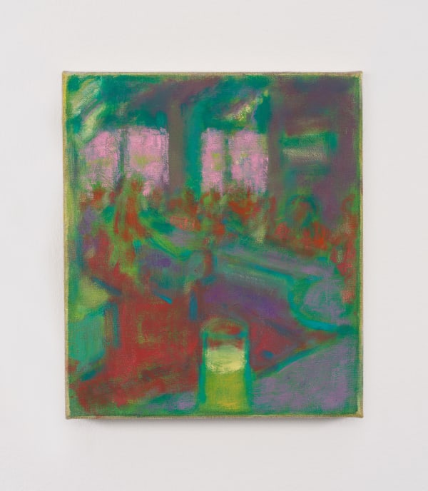Cosima zu Knyphausen Homo Bar, 2024 Modeling paste, vinyl paint and oil on linen 35 x 30.5 cm 13 3/4 x 12 in