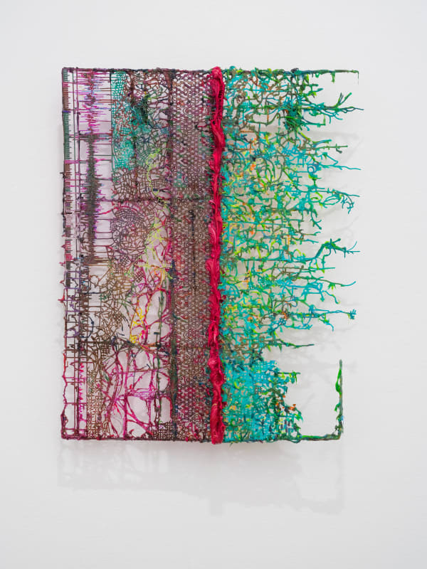 Fabian Marcaccio From Ready-Made to Ready-Grow, 2021/2022 silicone and oil on 3D printed polyurethane, metal wire reinforcements 76.2 x 60.96 x 7.6 cm 30 x 24 x 3 in