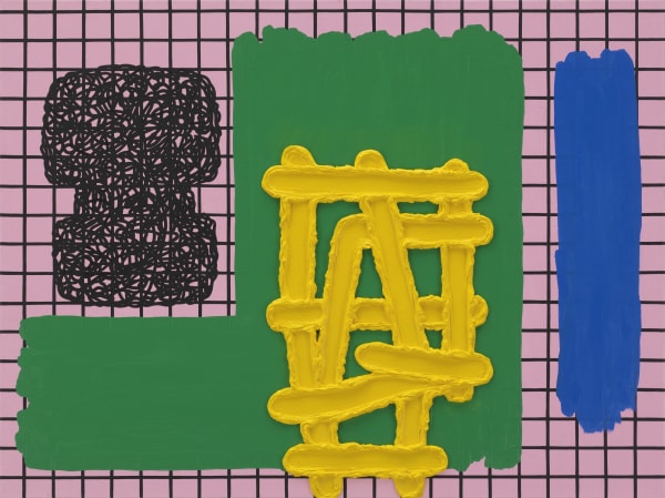 Jonathan Lasker Simple Reality, 2014 oil on linen 76.2 x 101.6 cm 30 x 40 ins