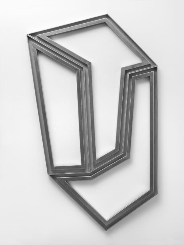 Richard Deacon Alphabet R, 2013 folded stainless steel 224 x 130.99 x 3.99 cm 88 3/16 x 51 9/16 x 1 9/16 ins