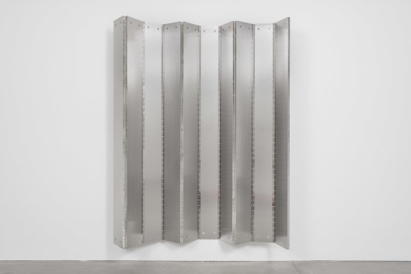 Franka Hörnschemeyer Simple Entity in a Complex Environment, 2010 Aluminium composite panels, hinge 250 x 243 x 3 cm | 98 3/8 x 95 5/8 x 1 1/8 in Edition of 3 plus 1 AP