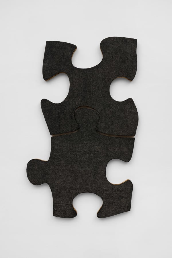 Franka Hörnschemeyer Slight Discrepancy 67/68, 2025 Wood composite panel, bitumen sheet 122 x 74 x 4 cm | 48 x 29 1/8 x 1 5/8 in