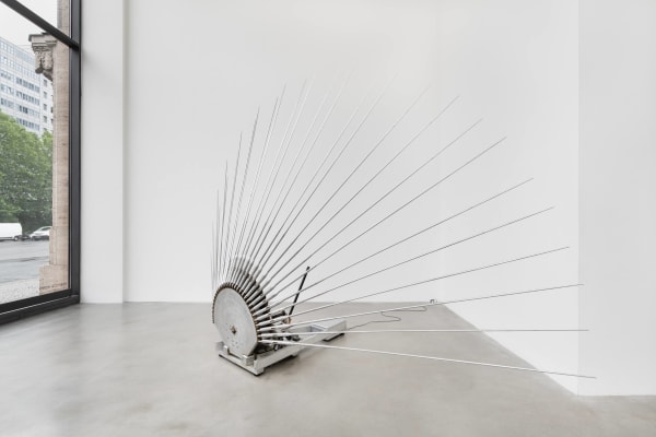 Rebecca Horn Pfauenmaschine (Peacock Machine), 1982 aluminum, steel, motor 320 x 500 cm 126 x 196 7/8 in