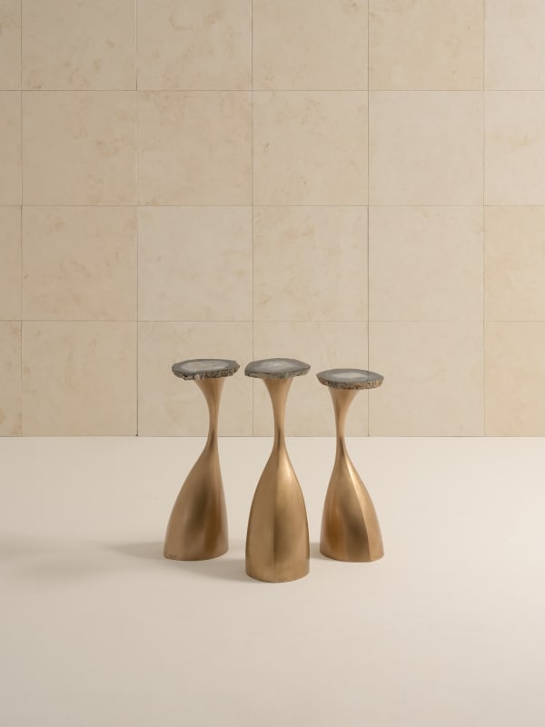 Philippe Hiquily, "Henri Samuel" side tables, 1975