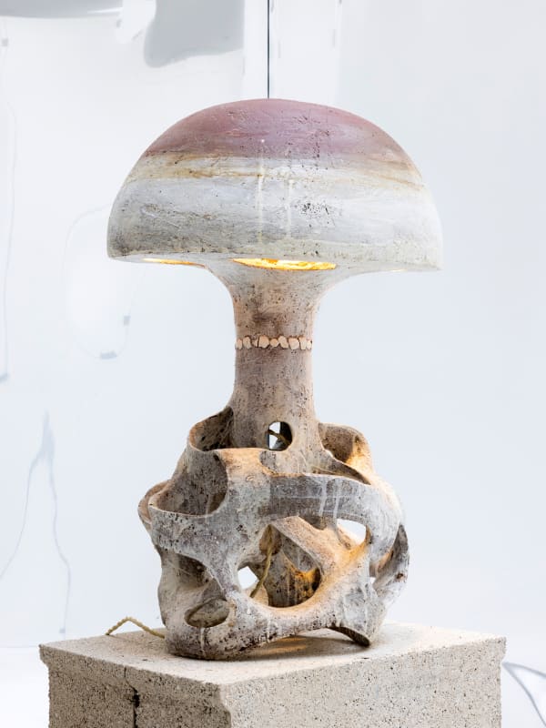 Agnès Debizet, "Champignon à Bol Rouge" lamp, 2022