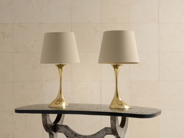 Philippe Hiquily, Pair of table lamps, 1977