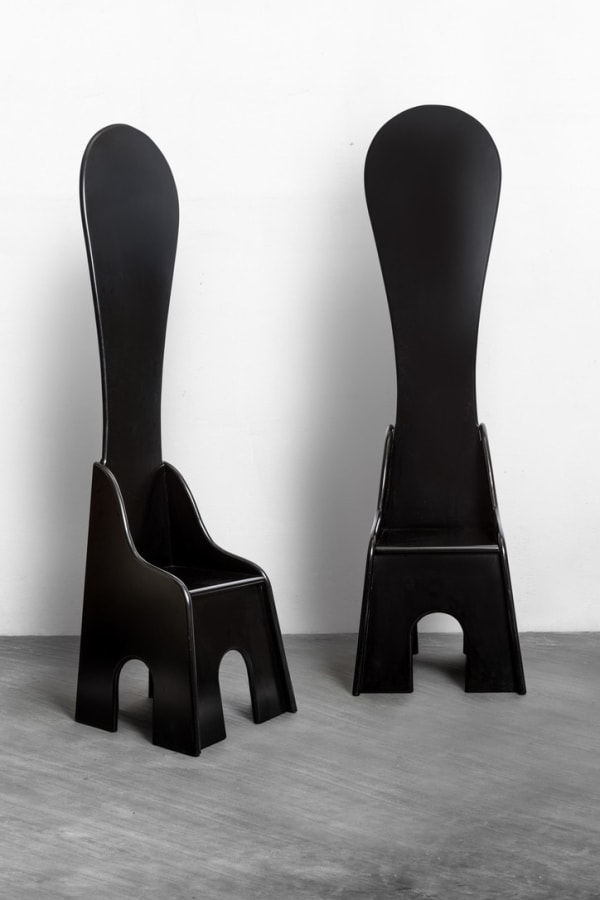 Mario Ceroli, "Fratina" chairs, c. 1972