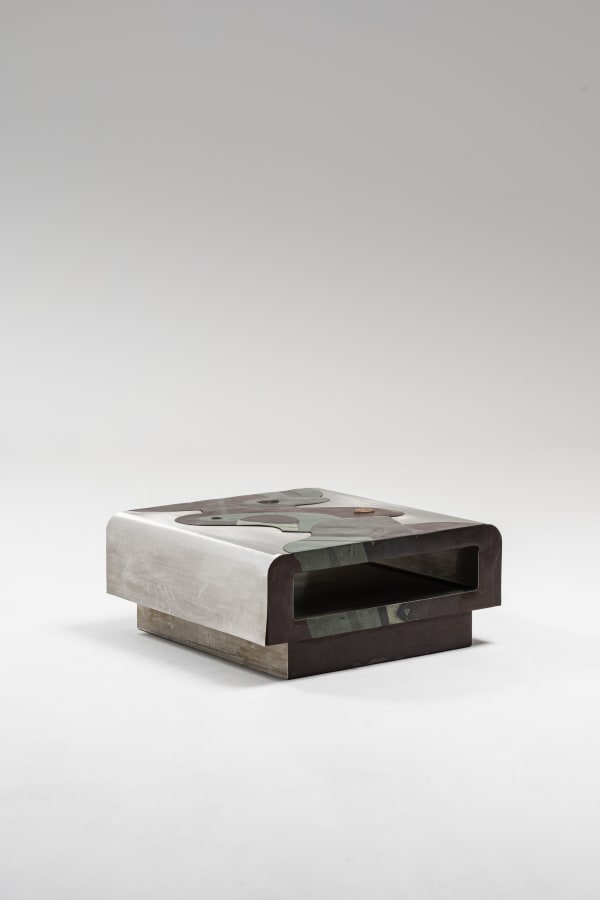 Pierre Elie Gardette, Marquetry coffee table, c. 1970