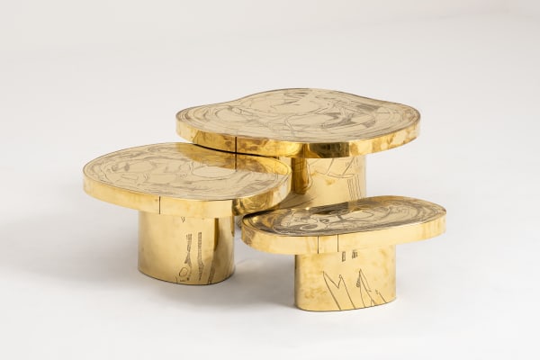 Emmanuel Jonckers, "Magic Cells" coffee tables, 2024