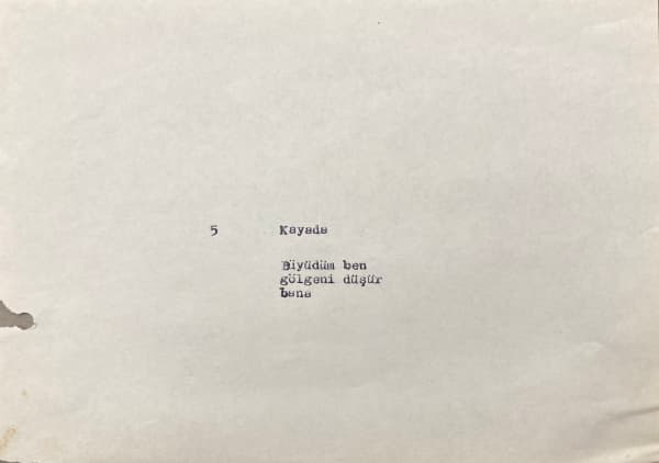 İlhan Berk, Untitled (Poem draft), Undated