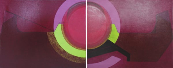 Nil Yalter, Purple Diptych, 1969