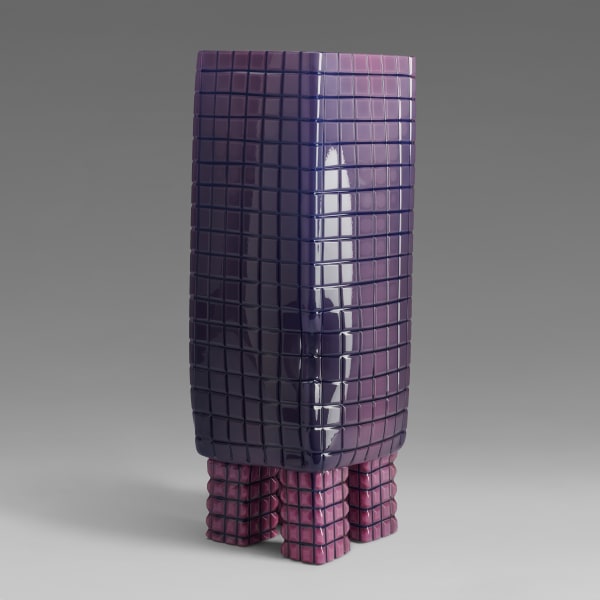 SIMON KLENELL, Square Vase with Legs, II, 2024