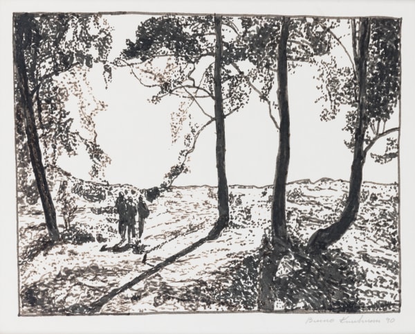 Bruno Knutman, Vandring mot havet / Walking Towards the Sea, 1990