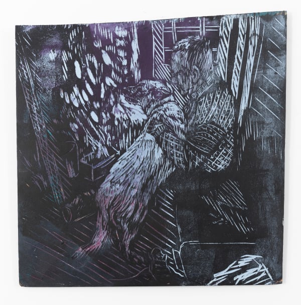 Idun Baltzersen, Pappa och hund / Dad and Dog, 2023