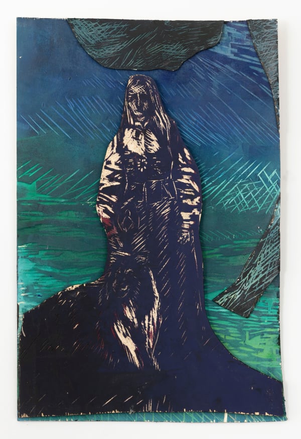 Idun Baltzersen, Flicka, folkdräkt, hund / Girl, Folk Dress, Dog, 2023