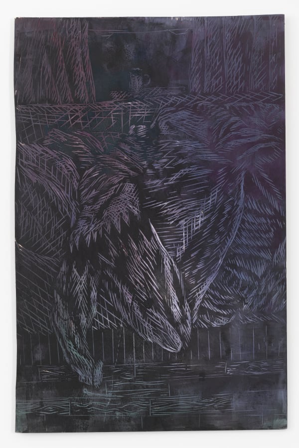 Idun Baltzersen, Stilleben med ulltröja på säng / Still Life With Wool Sweater on Bed, 2023